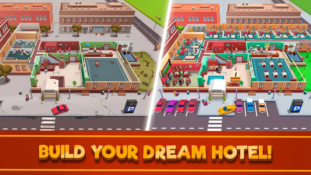 Скачать взломанную Hotel Empire Tycoon－Idle Game  [МОД Бесконечные монеты] — стабильная версия apk на Андроид screen 1