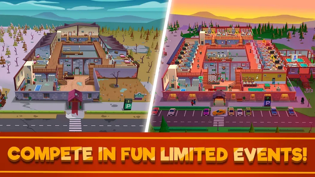 Скачать взломанную Hotel Empire Tycoon－Idle Game  [МОД Бесконечные монеты] — стабильная версия apk на Андроид screen 3