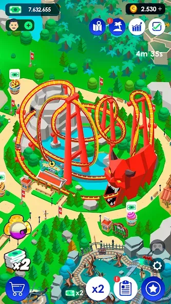 Взлом Idle Theme Park Tycoon (Айдел Тем Парк Тайкун)  [МОД Меню] — последняя версия apk на Андроид screen 5