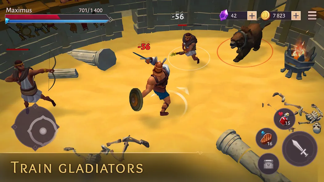 Скачать взлом Gladiators: Survival in Rome  [МОД Бесконечные монеты] — стабильная версия apk на Андроид screen 3