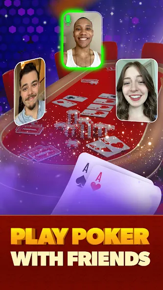 Скачать взлом Poker Face: Texas Holdem Poker (Покер Фейс)  [МОД Unlimited Money] — стабильная версия apk на Андроид screen 1