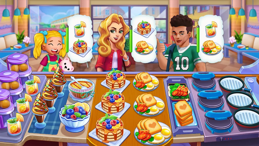 Скачать взломанную Food Voyage: Fun Cooking Games (Фуд Воядж)  [МОД Много денег] — последняя версия apk на Андроид screen 3