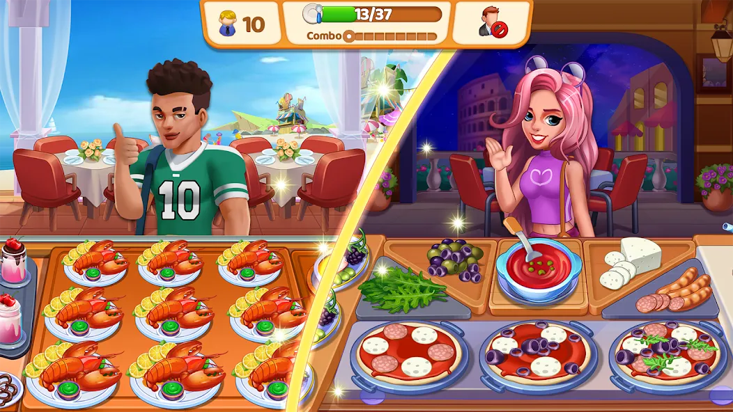 Скачать взломанную Food Voyage: Fun Cooking Games (Фуд Воядж)  [МОД Много денег] — последняя версия apk на Андроид screen 5