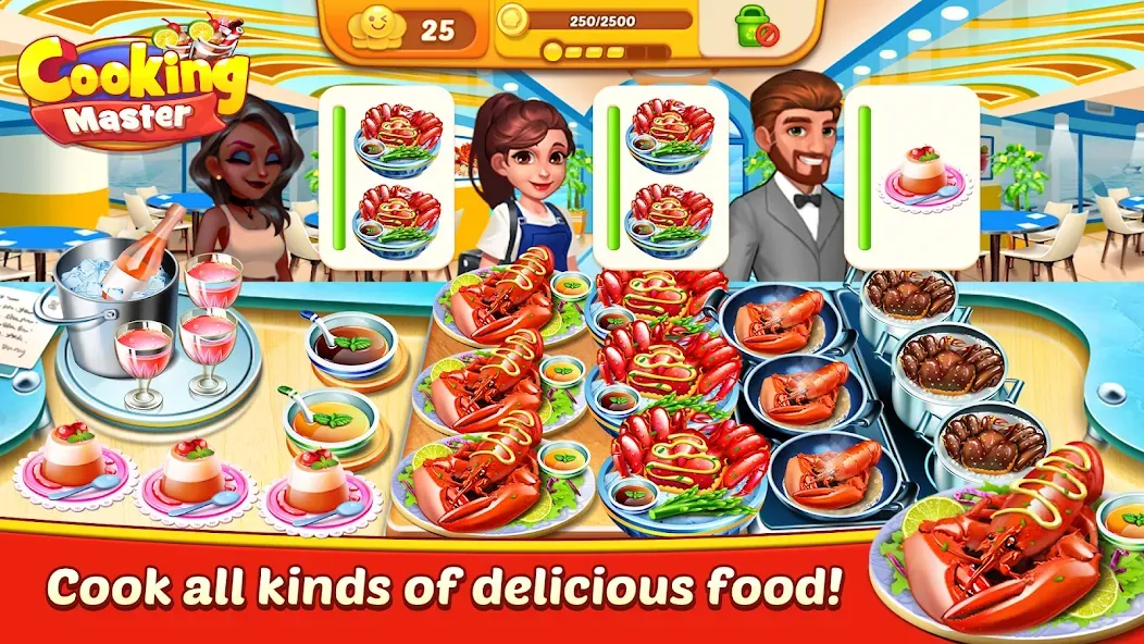 Скачать взломанную Cooking Master:Restaurant Game (Кукинг Мастер)  [МОД Много монет] — стабильная версия apk на Андроид screen 4