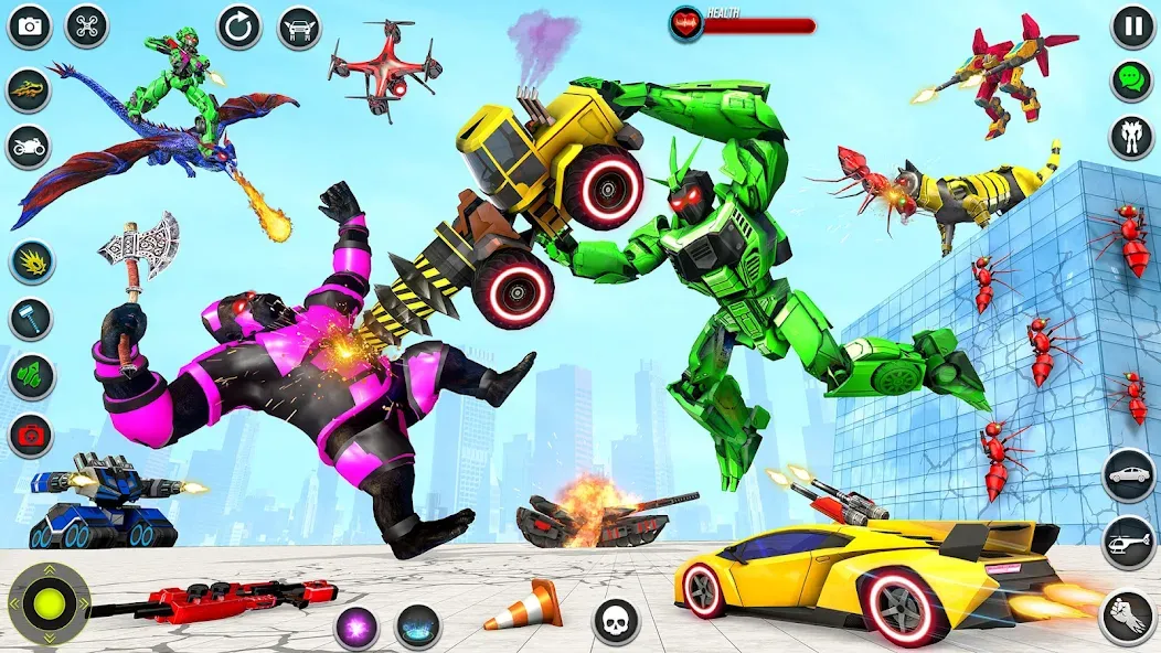 Скачать взломанную Dino Robot — Car Robot Games (Дино Робот)  [МОД Меню] — полная версия apk на Андроид screen 4