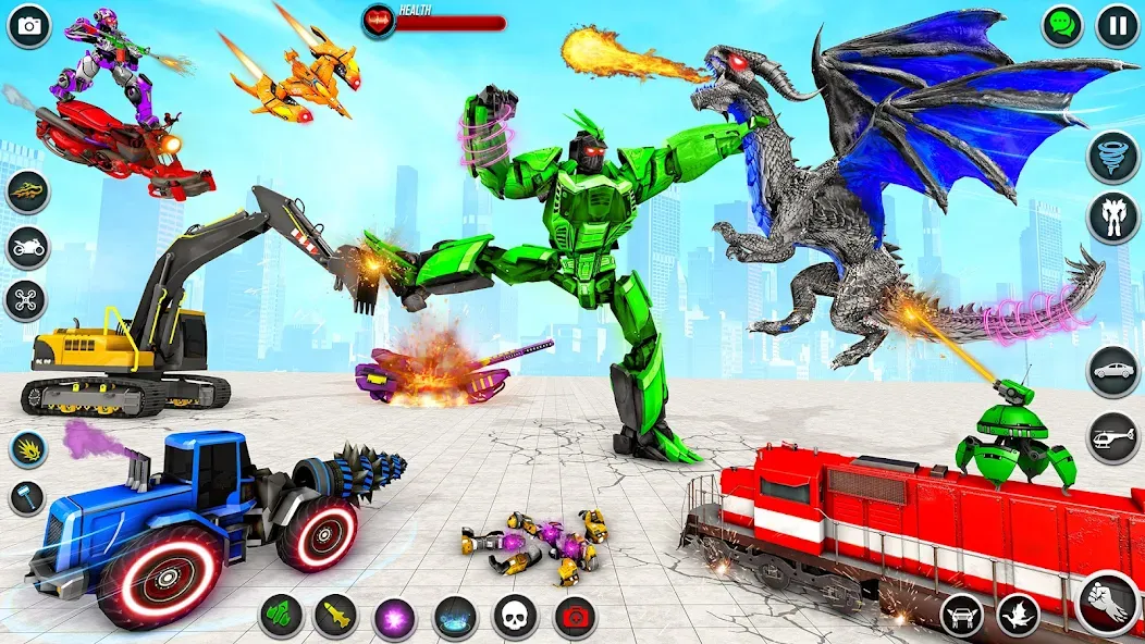 Скачать взломанную Dino Robot — Car Robot Games (Дино Робот)  [МОД Меню] — полная версия apk на Андроид screen 5