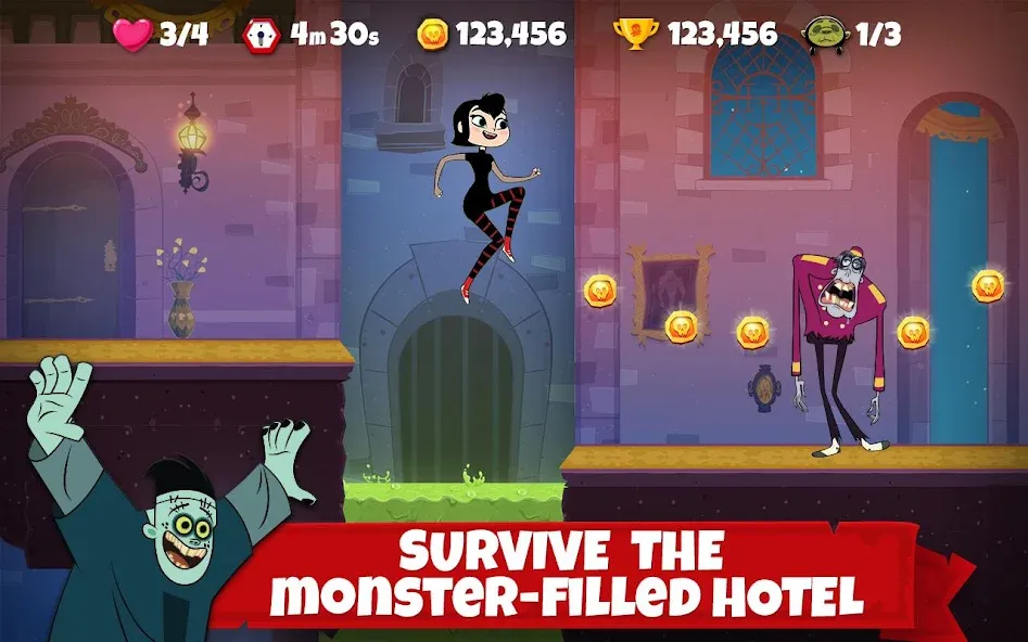 Скачать взлом Hotel Transylvania Adventures  [МОД Бесконечные монеты] — последняя версия apk на Андроид screen 1