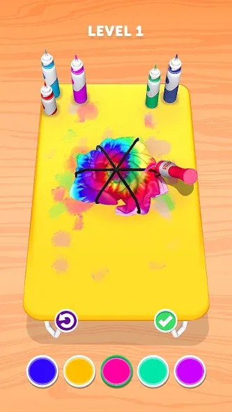 Скачать взломанную Tie Dye  [МОД Unlimited Money] — стабильная версия apk на Андроид screen 1