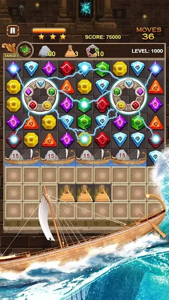 Скачать взлом Jewel Ancient Pyramid Treasure  [МОД Меню] — полная версия apk на Андроид screen 3