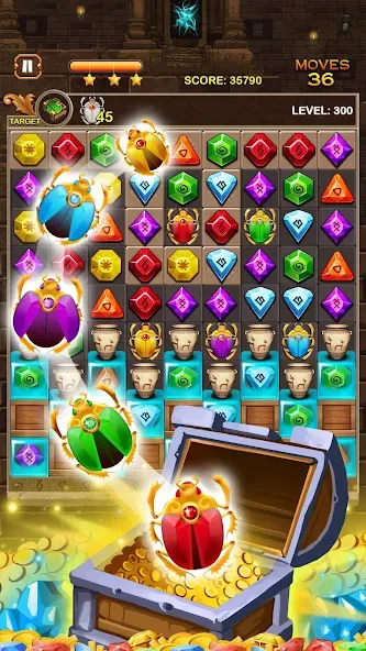 Скачать взлом Jewel Ancient Pyramid Treasure  [МОД Меню] — полная версия apk на Андроид screen 5