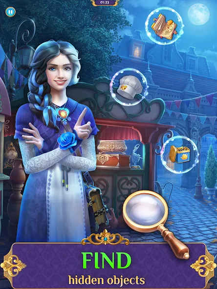 Взломанная Hidden objects of Eldritchwood  [МОД Unlimited Money] — последняя версия apk на Андроид screen 1