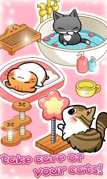 Скачать взломанную Cat Room — Cute Cat Games (Кэт Рум)  [МОД Много монет] — стабильная версия apk на Андроид screen 3