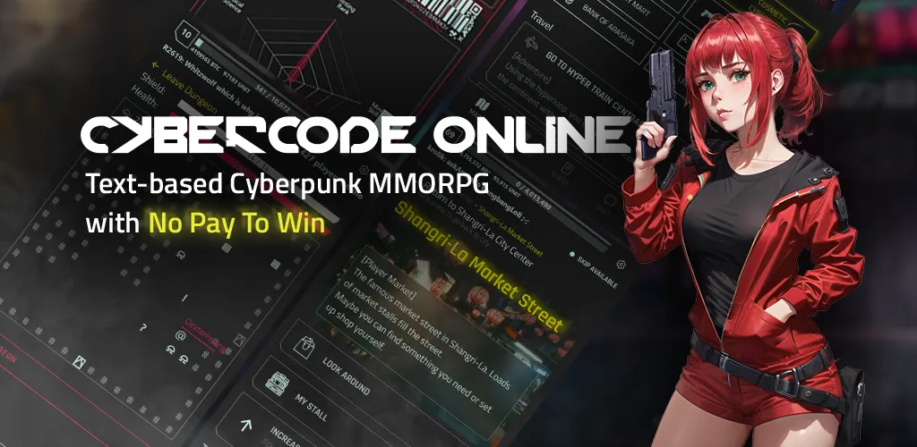 Взломанная CyberCode Online -Text MMORPG (СайберКод Онлайн)  [МОД Unlimited Money] — стабильная версия apk на Андроид screen 1