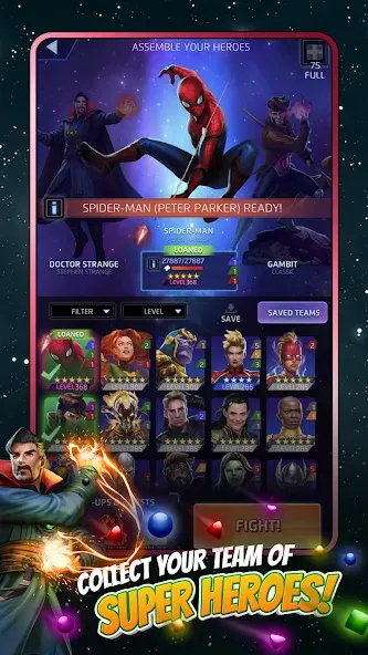 Взлом MARVEL Puzzle Quest: Hero RPG (Марвел Пазл Квест)  [МОД Много монет] — полная версия apk на Андроид screen 2