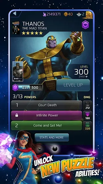 Взлом MARVEL Puzzle Quest: Hero RPG (Марвел Пазл Квест)  [МОД Много монет] — полная версия apk на Андроид screen 3