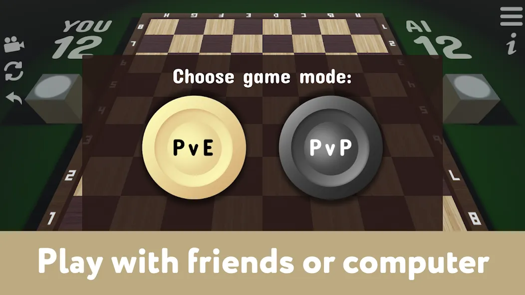 Скачать взломанную Checkers for two — Draughts  [МОД Бесконечные монеты] — последняя версия apk на Андроид screen 2