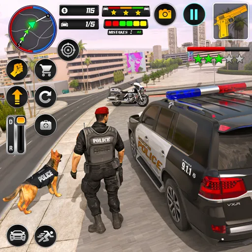 Скачать взлом Police Car Chase Car Games  [МОД Unlimited Money] — последняя версия apk на Андроид screen 1