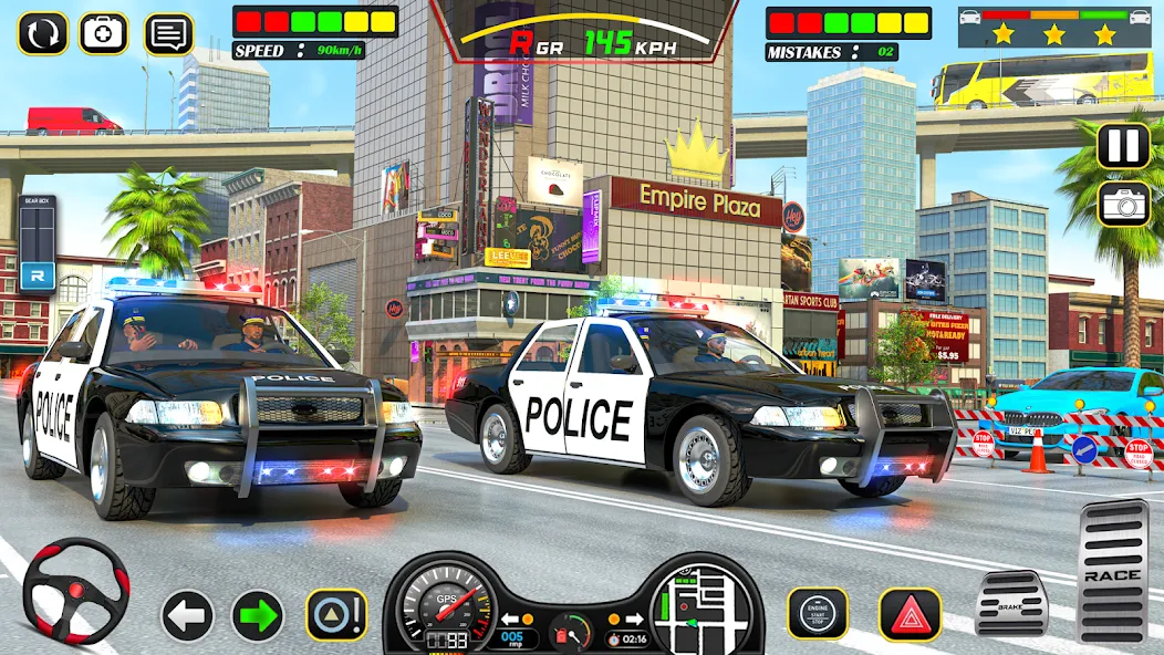 Скачать взлом Police Car Chase Car Games  [МОД Unlimited Money] — последняя версия apk на Андроид screen 3