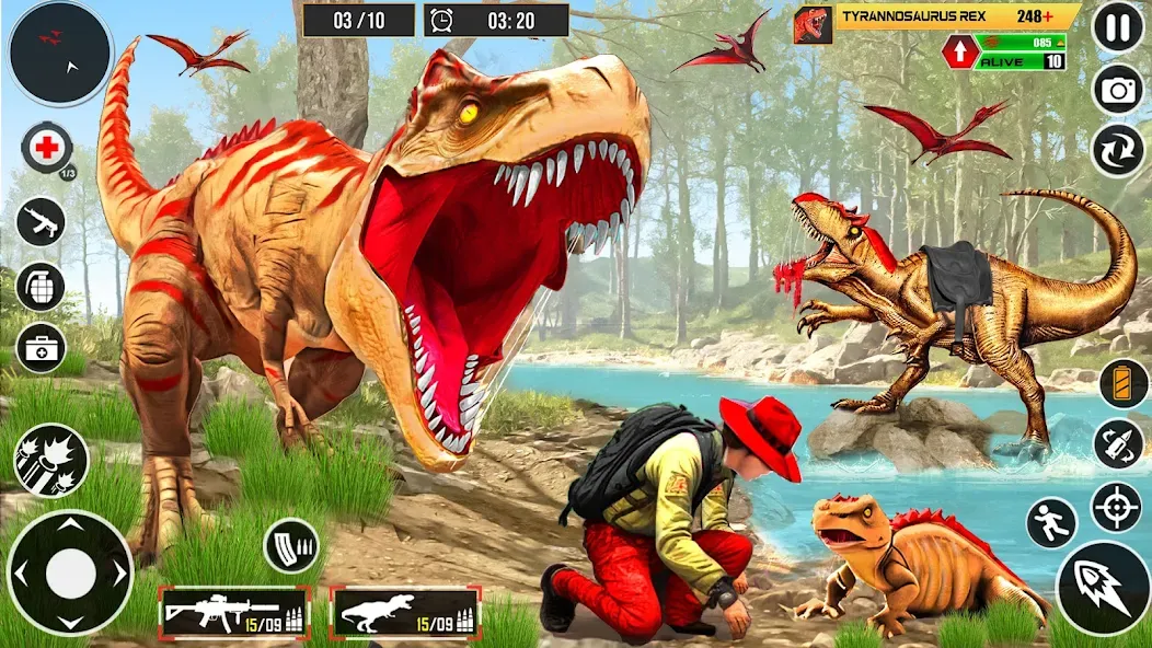 Скачать взлом Real Dino Hunter 3D Gun Games (Уайлд Динозавр Хантер Ган Геймс)  [МОД Много денег] — стабильная версия apk на Андроид screen 1