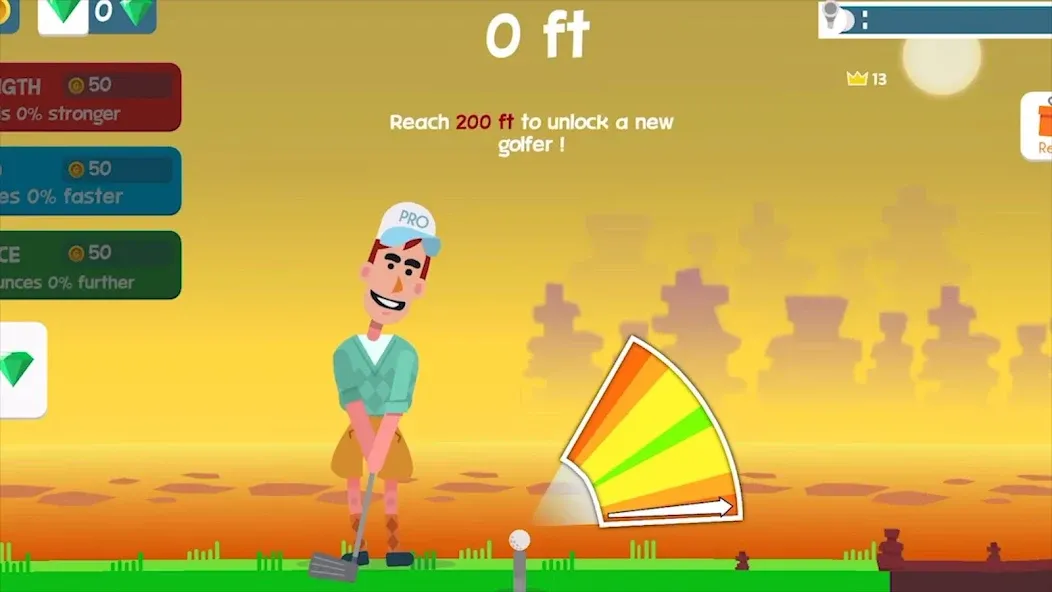 Взломанная Golf Orbit: Oneshot Golf Games  [МОД Mega Pack] — последняя версия apk на Андроид screen 1