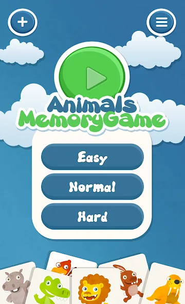 Скачать взлом Animals memory game for kids  [МОД Много монет] — последняя версия apk на Андроид screen 1