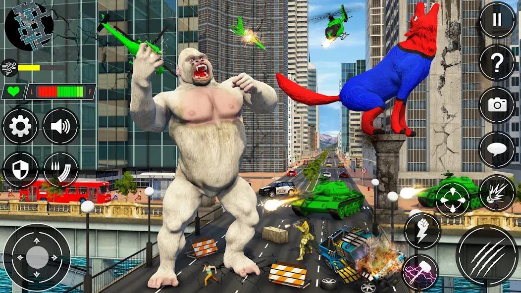 Скачать взлом Giant Gorilla Bigfoot Monster (Энгри Горилла)  [МОД Mega Pack] — стабильная версия apk на Андроид screen 4