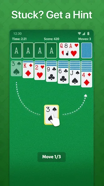 Взломанная Solitaire — Classic Card Game (Солитер)  [МОД Бесконечные деньги] — последняя версия apk на Андроид screen 4