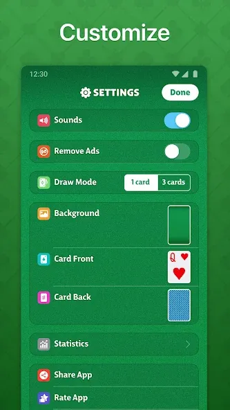 Взломанная Solitaire — Classic Card Game (Солитер)  [МОД Бесконечные деньги] — последняя версия apk на Андроид screen 5