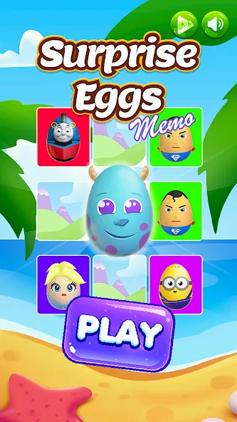 Взломанная Surprise Eggs Memory (Сюрприз Яйца Мемо)  [МОД Много денег] — полная версия apk на Андроид screen 1