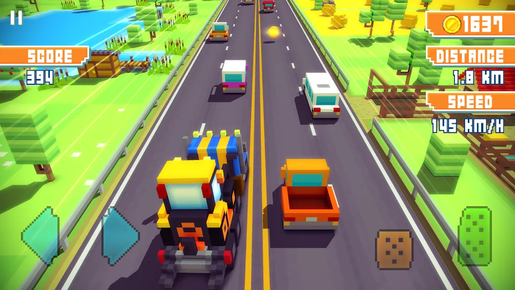 Взлом Blocky Highway: Traffic Racing (Блоки Хайвей)  [МОД Unlimited Money] — последняя версия apk на Андроид screen 4