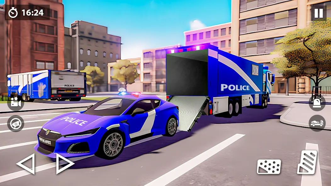 Взлом US Police Car Transporter Game (Полицейский транспорт игры)  [МОД Много денег] — стабильная версия apk на Андроид screen 3