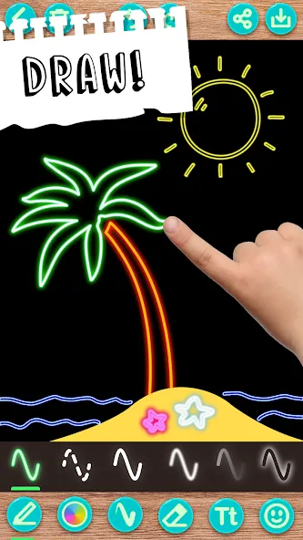 Скачать взломанную Draw Doodle — Kids drawing  [МОД Бесконечные монеты] — последняя версия apk на Андроид screen 2