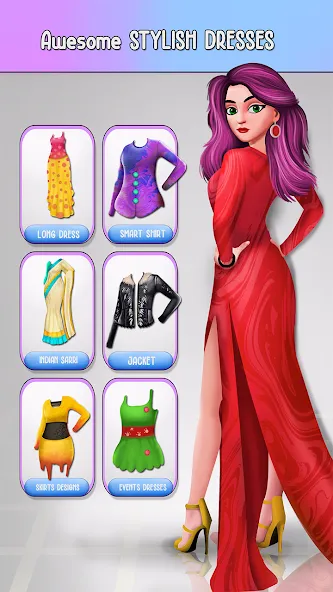 Скачать взлом Fashion Stylist Makeup Dressup  [МОД Много монет] — стабильная версия apk на Андроид screen 2