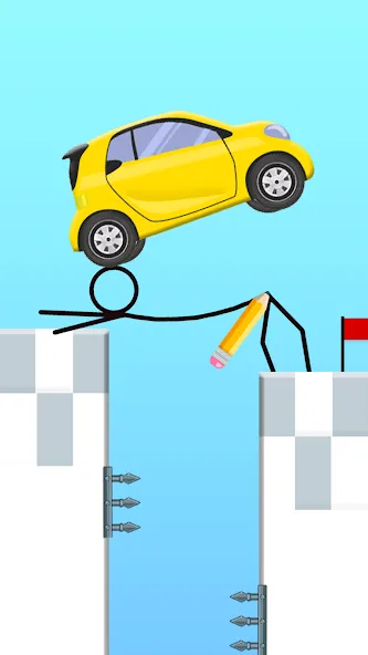 Взлом Draw 2 Bridge: Draw Save Car (Дроу 2 Бридж)  [МОД Menu] — стабильная версия apk на Андроид screen 4