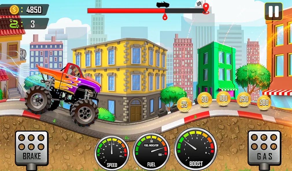 Скачать взломанную Racing the Hill  [МОД Unlocked] — последняя версия apk на Андроид screen 5