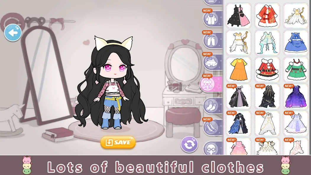 Взлом YOYO Doll Anime Dress Up Game (ЙОЙО)  [МОД Много денег] — полная версия apk на Андроид screen 2