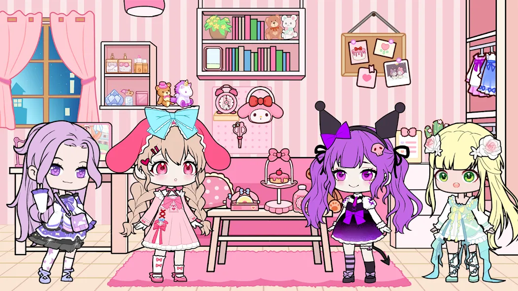 Скачать взлом YOYO Doll School life Dress up (ЙОЙО Лайф ворлд)  [МОД Много денег] — полная версия apk на Андроид screen 2