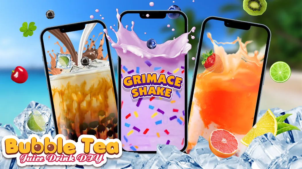 Скачать взломанную Boba Grimaces Shake Bubble Tea (Бабл)  [МОД Много денег] — стабильная версия apk на Андроид screen 1