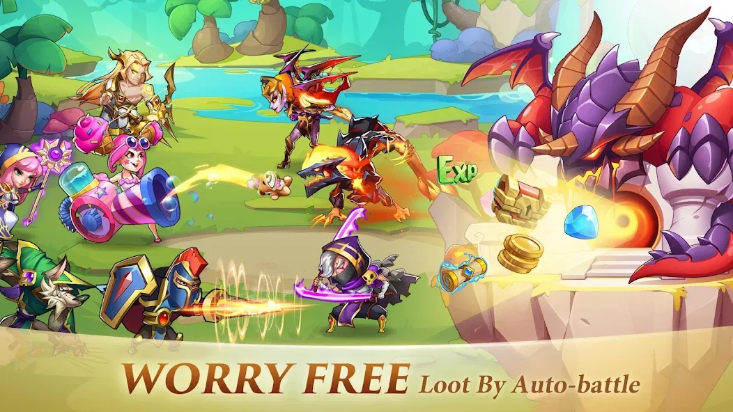 Взломанная Idle Heroes (Айдел Хироес)  [МОД Много монет] — последняя версия apk на Андроид screen 3