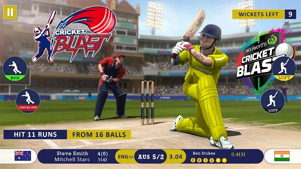 Скачать взлом World Cricket Games Offline  [МОД Бесконечные монеты] — полная версия apk на Андроид screen 1