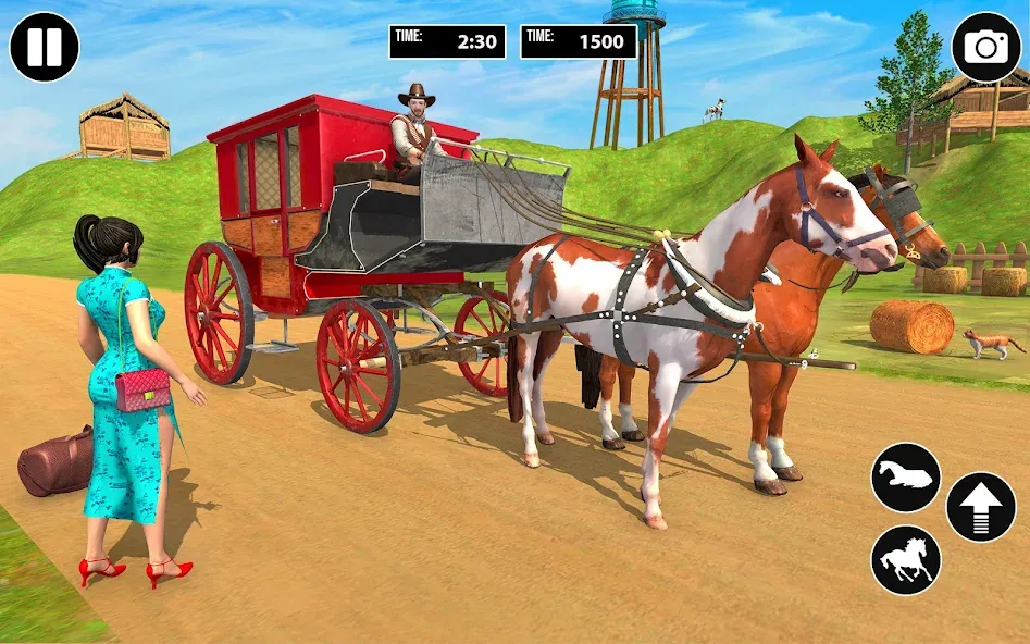 Взломанная Horse Cart Taxi Transport Game  [МОД Бесконечные монеты] — стабильная версия apk на Андроид screen 5