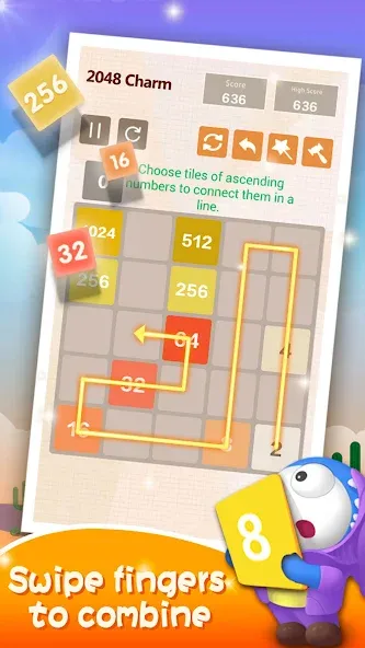 Скачать взломанную Number Charm: Slide Puzzle (Две тысячи сорок восемь)  [МОД Mega Pack] — последняя версия apk на Андроид screen 2