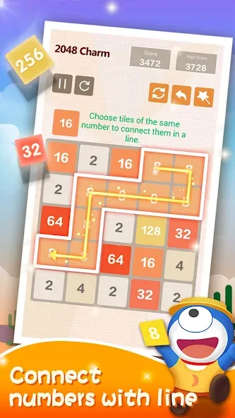 Скачать взломанную Number Charm: Slide Puzzle (Две тысячи сорок восемь)  [МОД Mega Pack] — последняя версия apk на Андроид screen 3