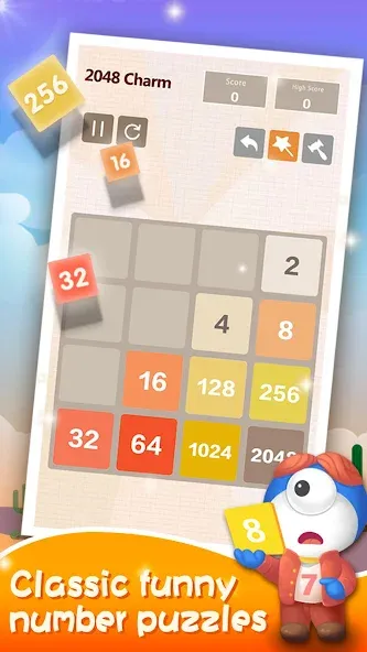 Скачать взломанную Number Charm: Slide Puzzle (Две тысячи сорок восемь)  [МОД Mega Pack] — последняя версия apk на Андроид screen 4