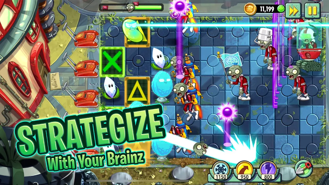 Скачать взломанную Plants vs. Zombies™ 2  [МОД Много денег] — полная версия apk на Андроид screen 1