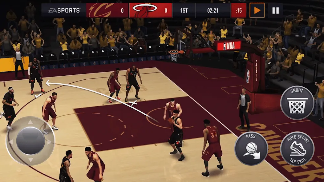 Скачать взломанную NBA Live Asia (НБА Лайв)  [МОД Unlocked] — последняя версия apk на Андроид screen 1