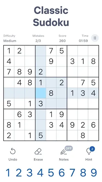 Скачать взлом Sudoku.com — Classic Sudoku  [МОД Бесконечные деньги] — стабильная версия apk на Андроид screen 1