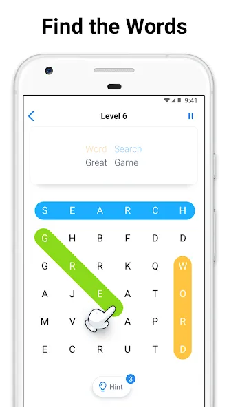 Скачать взломанную Word Search — crossword puzzle (Уорд Срч)  [МОД Много денег] — полная версия apk на Андроид screen 1