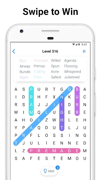 Скачать взломанную Word Search — crossword puzzle (Уорд Срч)  [МОД Много денег] — полная версия apk на Андроид screen 3