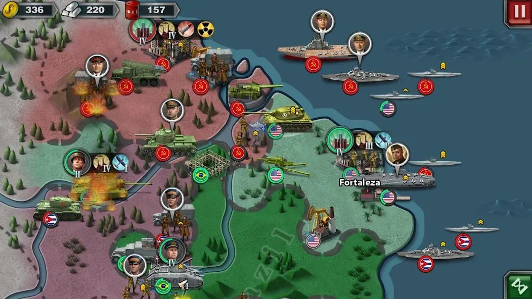 Взломанная World Conqueror 3-WW2 Strategy (Ворлд Конкерор 3)  [МОД Все открыто] — стабильная версия apk на Андроид screen 1